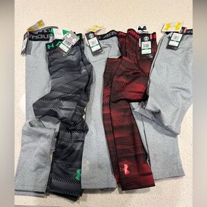Under Armour Boys Youth Large Leggings 5 Pairs ALL NWT $240 Retail